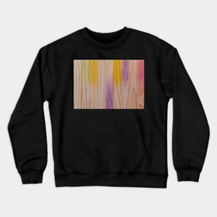 Abstract multi coloured wooden effect background Crewneck Sweatshirt